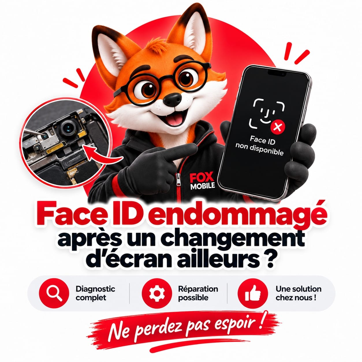 Face ID ne fonctionne plus après un changement d’écran : pourquoi et peut-on le réparer ?