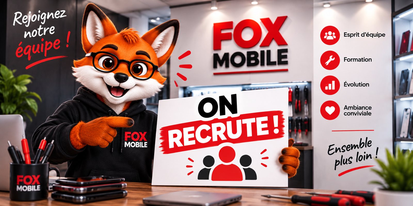 On recrute ! Rejoignez l'équipe FOX MOBILE